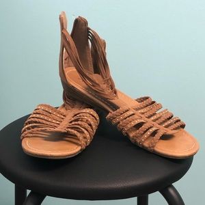 ~ NEW LISTING ~ Suede Gold Studded Sandals